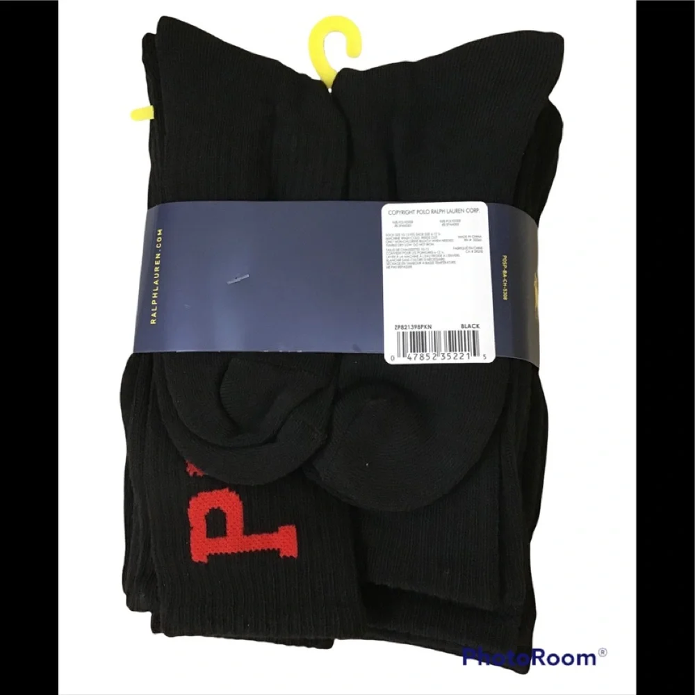 Polo Ralph Lauren 6pk. Mixed Crew Athletic Socks - Picture 3 of 4
